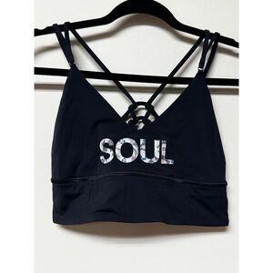 LULULEMON Soul Cycle Uncaged Bra, Black, Sz 8